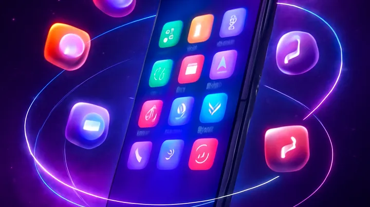 6444BDT COM Sleek smartphone floating in space